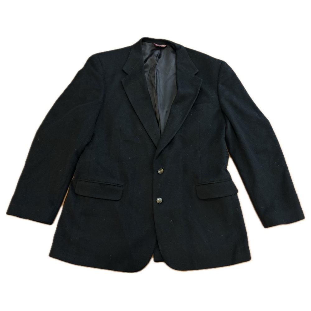Botany 500 Black 100% Camel Hair Single-Breasted Men’s Blazer